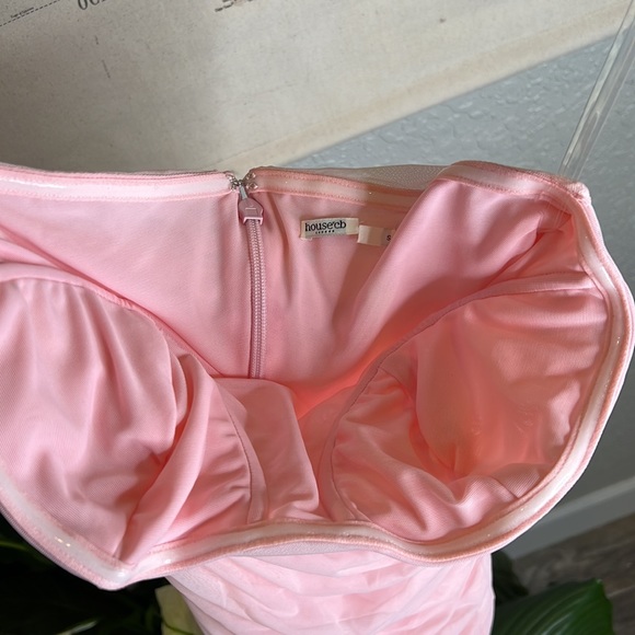 HOUSE OF CB 'Sofia' Fairy Pink Mesh Maxi Dress NWOT - Picture 12 of 15